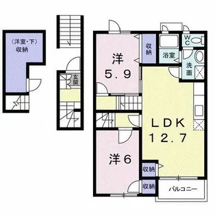 ラ グランデ杉1【2階】の間取り