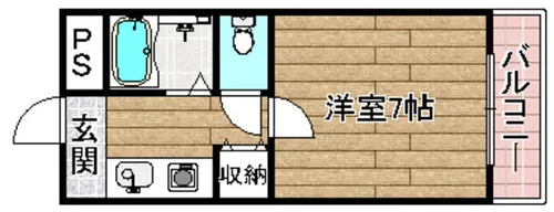 ヴァン京口【101号室】の間取り