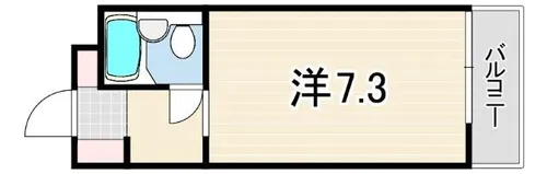 シャンブルド甲東園【3階】の間取り