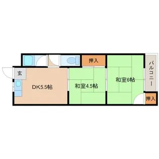 阪神マンション【1階】の間取り
