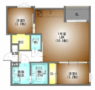 REGALEST千成【1階】の間取り