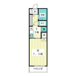 ベアバレー松井【2階】の間取り