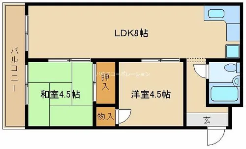 兵庫県尼崎市七松町2丁目【マンション】の間取り