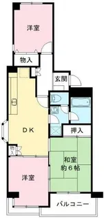 兵庫県尼崎市南武庫之荘2丁目【マンション】の間取り