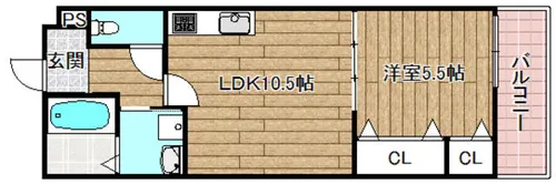 フジパレス上牧駅前【1階】の間取り