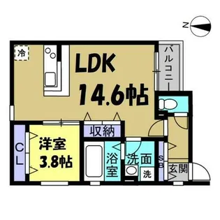 LeGioie新瑞橋駅【4階】の間取り