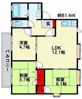 フレグランス学園台 B棟【2階】の間取り