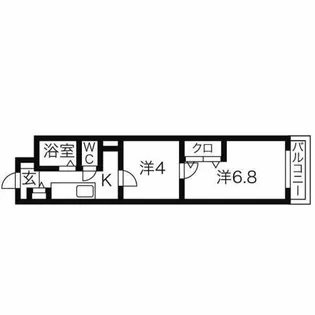 ヒルズ辨天【3階】の間取り