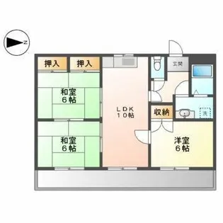 天水ハイツ【2階】の間取り