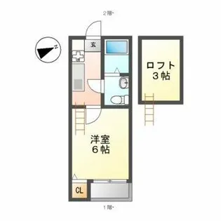 カーサ・ルチア千種A【1階】の間取り