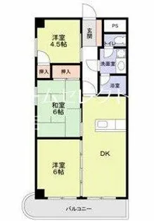 ドリーム中加賀屋【4階】の間取り