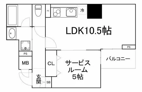 アルデールトモ北堀江【6階】の間取り