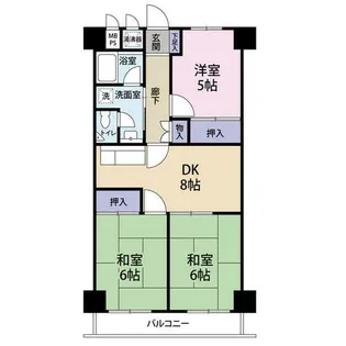 向陽セントラルハイツ(0006182)【3階】の間取り