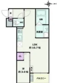 Jack sotoshinⅠ【1階】の間取り