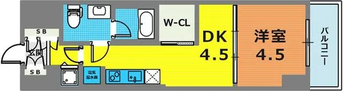 インプルーブ三宮イースト【401号室】の間取り