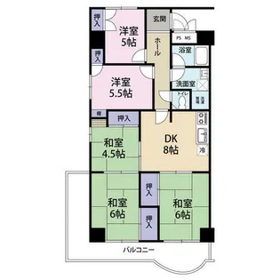 青葉丘マンシヨン(0006234)【6階】の間取り