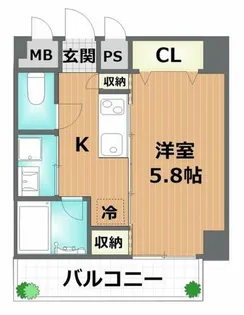 ドムス蒲生【1104号室】の間取り