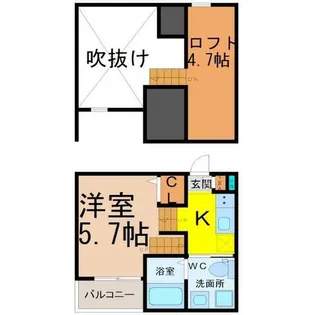 ASTERIA金山【1階】の間取り