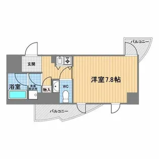 インターフェルティR2甲子園【8階】の間取り
