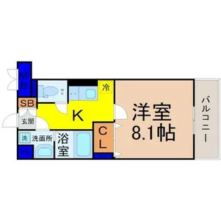 愛知県名古屋市中村区亀島2丁目【アパート】の間取り