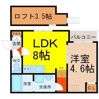 愛知県名古屋市中村区大秋町4丁目【アパート】の間取り