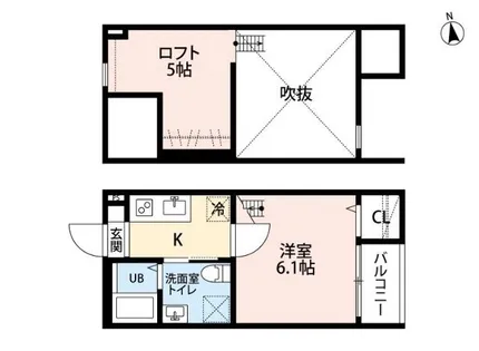 愛知県名古屋市中村区城主町6丁目【アパート】の間取り