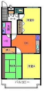 グランソレイユ深井【1階】の間取り