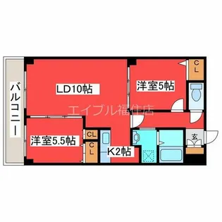 ティアラ福住第1【3階】の間取り