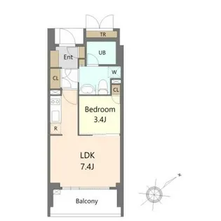 パークレジデンシャル博多【704号室】の間取り