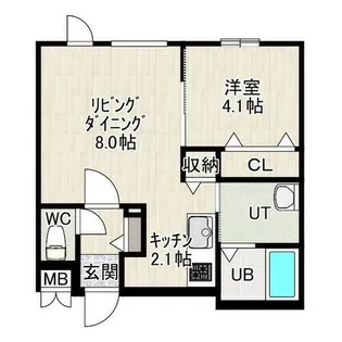 Land Sakaemachi【402号室】の間取り