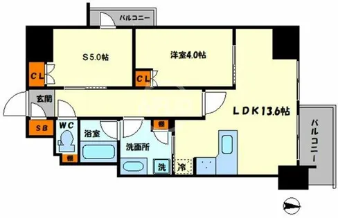 ファインレジデンス大阪本町【11階】の間取り
