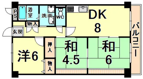 クローバーハイツ西台【4階】の間取り