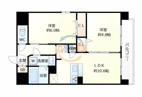 プライムコート【8階】の間取り