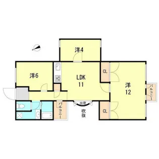 サンヒルズ芦屋1【3階】の間取り