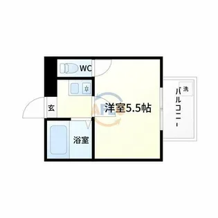 ジオナ新大阪【5階】の間取り