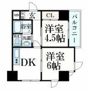 EPO江戸堀レジデンス【14階】の間取り