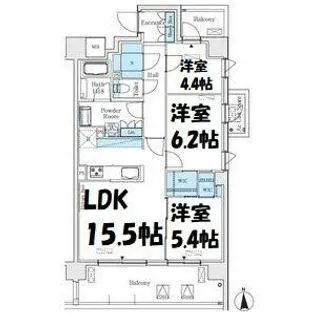 ベルヴュコート名古屋則武【7階】の間取り