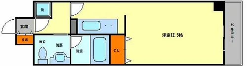 シティヒルズ安堂寺【2階】の間取り