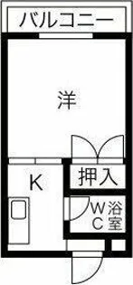 コーポみどり【206号室】の間取り