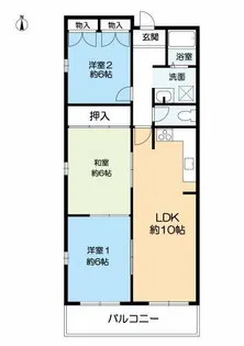 宮山ローズハイツ【1階】の間取り