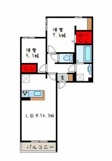 モンシャトーブラン【2階】の間取り