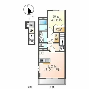 ルミエール【202号室】の間取り