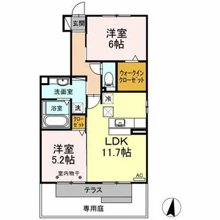 メゾンローズ【1階】の間取り