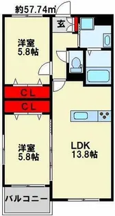 KIRA HIAGARI【5階】の間取り