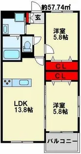 福岡県北九州市小倉北区日明3丁目【マンション】の間取り