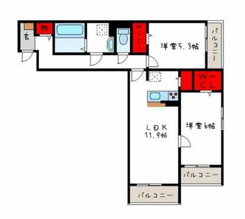 メゾンボヌール【3階】の間取り