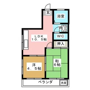 第1Uコーポ【4階】の間取り