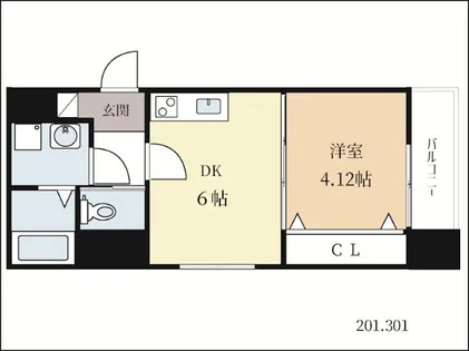 仮称)広野町西裏マンション【301号室】の間取り