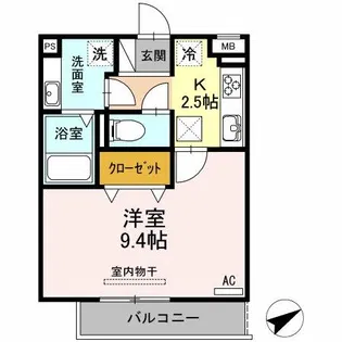 ヒールコート【303号室】の間取り