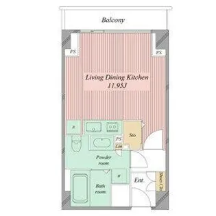 ミュプレ矢場町【1202号室】の間取り